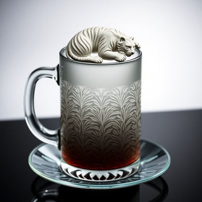 Tiger Embossed Mug