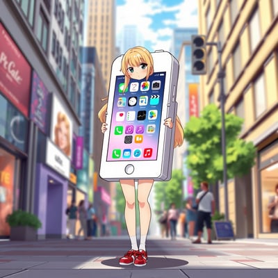 iPhone Costume Girl