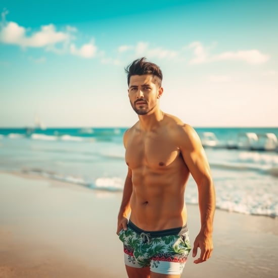 A very attractive Spanish man at the beach wearing briefs 