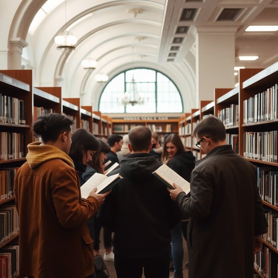 peoples reading book in library